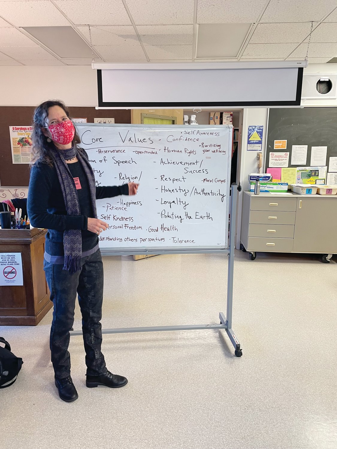 Volunteer teaching about mental health. Photo courtesy of The Benji Project